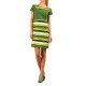 Sleeveless Dress green Striped Tie.