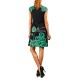 Marine Microorganisms-neck dress with lace