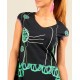 Marine Microorganisms-neck dress with lace