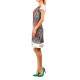 Marisa Gray Dress, Short Sleeve Lace GREY