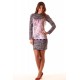 Long Sleeve Dress, TANIA, medium high neck, prints combined