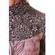 Long Sleeve Dress, TANIA, medium high neck, prints combined