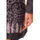 MARINA, long sleeve dress, print design, polo collar and tight sleeves