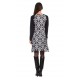 MARIANA, combined and printed dress with lace finish
