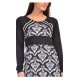 MARIANA, combined and printed dress with lace finish