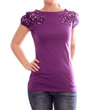 Camiseta FLORECITAS MORADAS MORADA